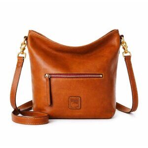 Dooney & Bourke Florentine Small Hobo Crossbody Bag Natural Leather NWT 8L1860